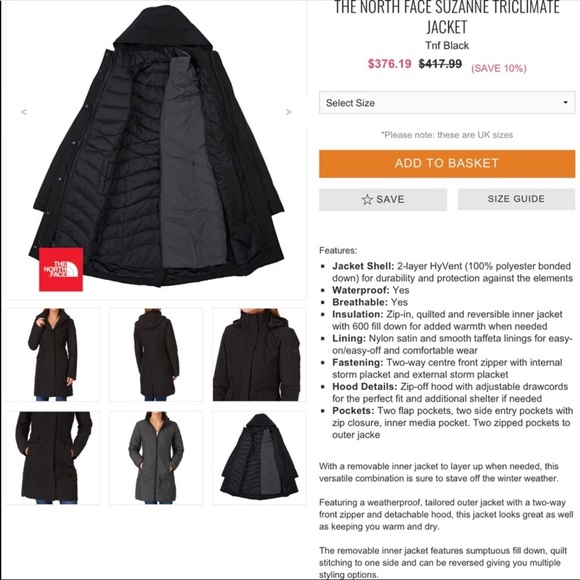 North Face Suzanne Triclimate Coat 